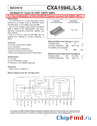 Datasheet CXA1594 manufacturer SONY