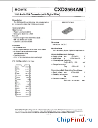 Datasheet CXD2564AM manufacturer SONY