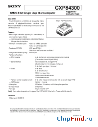 Datasheet CXP84300-U01Q manufacturer SONY