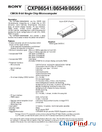 Datasheet CXP86541 manufacturer SONY
