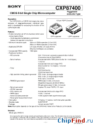 Datasheet CXP87400-U03R manufacturer SONY