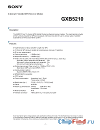 Datasheet GXB5210 manufacturer SONY