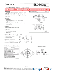 Datasheet SLD302WT manufacturer SONY