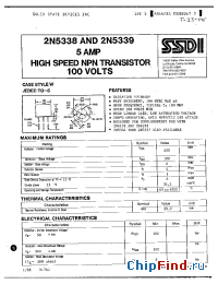 Datasheet 2N5339 manufacturer SSDI