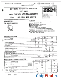 Datasheet SFT2012 manufacturer SSDI