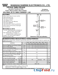 Datasheet FR101G manufacturer SSE