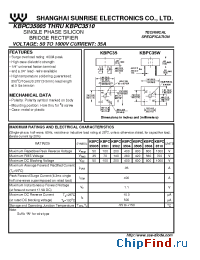 Datasheet KBPC3502 manufacturer SSE