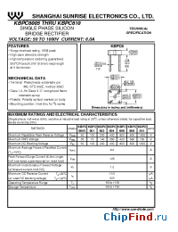 Datasheet KBPC6005 manufacturer SSE