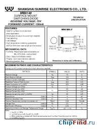 Datasheet MM4148 manufacturer SSE