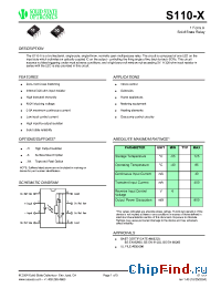 Datasheet S110-X manufacturer Solid State