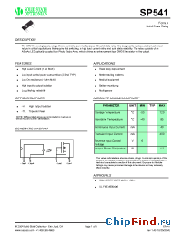 Datasheet SP541 manufacturer Solid State
