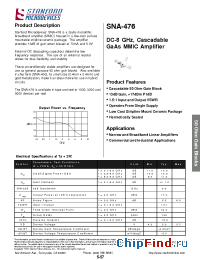 Datasheet SNA-476 manufacturer Stanford
