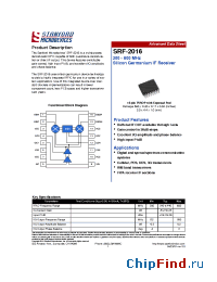 Datasheet SRF-2016 manufacturer Stanford