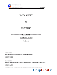 Datasheet STK6005 manufacturer Syntec