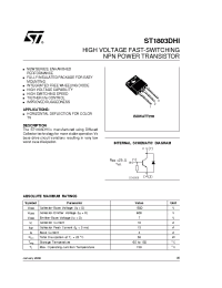 Datasheet 1803DH manufacturer STMicroelectronics