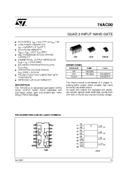 Datasheet 74AC00M manufacturer STMicroelectronics
