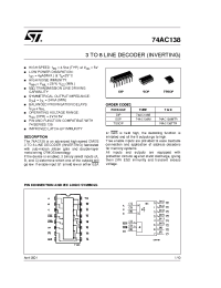 Datasheet 74AC138 manufacturer STMicroelectronics