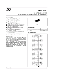 Datasheet 74AC16541 manufacturer STMicroelectronics
