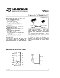 Datasheet 74AC20 manufacturer STMicroelectronics