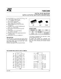 Datasheet 74AC240MTR manufacturer STMicroelectronics