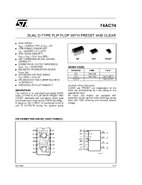 Datasheet 74AC74MTR manufacturer STMicroelectronics