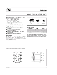 Datasheet 74AC86MTR manufacturer STMicroelectronics