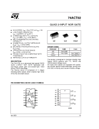 Datasheet 74ACT02 manufacturer STMicroelectronics