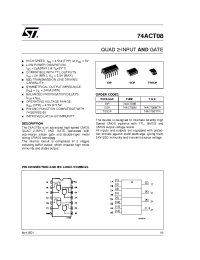 Datasheet 74ACT08 manufacturer STMicroelectronics