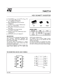 Datasheet 74ACT14TTR manufacturer STMicroelectronics