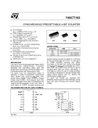 Datasheet 74ACT163MTR manufacturer STMicroelectronics