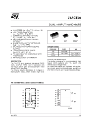 Datasheet 74ACT20B manufacturer STMicroelectronics