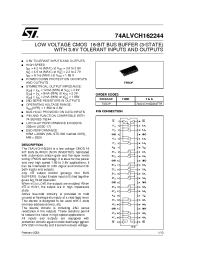 Datasheet 74ALVCH162244TTR manufacturer STMicroelectronics