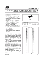 Datasheet 74ALVCH16373TTR manufacturer STMicroelectronics
