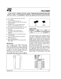 Datasheet 74LCX652RM13TR manufacturer STMicroelectronics