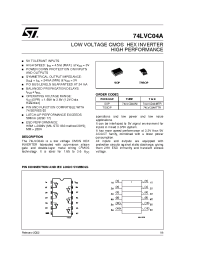 Datasheet 74LVC04ATTR manufacturer STMicroelectronics