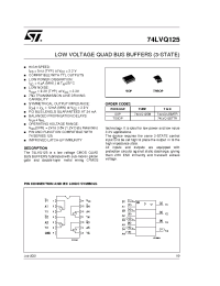 Datasheet 74LVQ125TTR manufacturer STMicroelectronics
