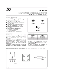Datasheet 74LX1G04 manufacturer STMicroelectronics