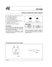 Datasheet 74V1G05STR manufacturer STMicroelectronics