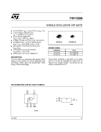 Datasheet 74V1G86STR manufacturer STMicroelectronics