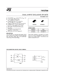 Datasheet 74V2T86CTR manufacturer STMicroelectronics