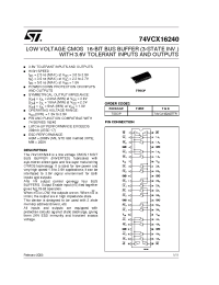 Datasheet 74VCX16240TTR manufacturer STMicroelectronics