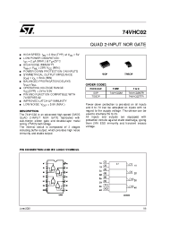 Datasheet 74VHC02 manufacturer STMicroelectronics