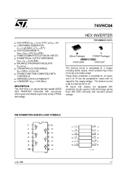 Datasheet 74VHC04T manufacturer STMicroelectronics