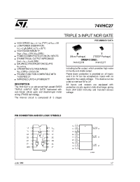 Datasheet 74VHC27T manufacturer STMicroelectronics