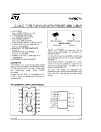 Datasheet 74VHC74 manufacturer STMicroelectronics