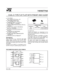 Datasheet 74VHCT74 manufacturer STMicroelectronics