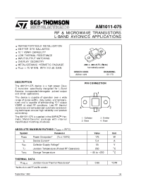 Datasheet AM1011-075 manufacturer STMicroelectronics