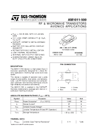 Datasheet AM1011-500 manufacturer STMicroelectronics