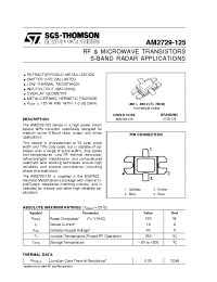 Datasheet AM2729-125 manufacturer STMicroelectronics
