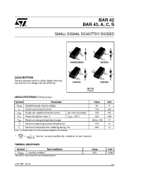 Datasheet BAR43A manufacturer STMicroelectronics